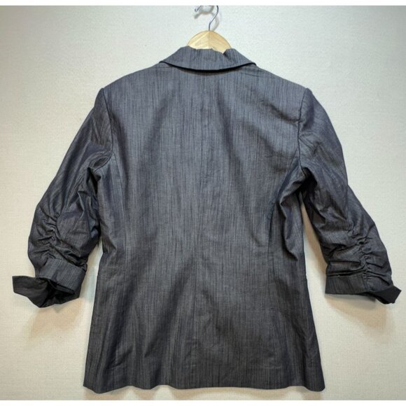 Calvin Klein Women's Blazer Suit Jacket Size S Denim Stretch 3/4 Sleeve Career - Picture 2 of 11